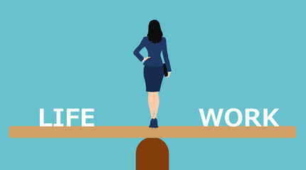 ワークライフバランスのイラスト