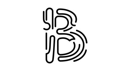 Modern minimalist letter B logo design