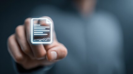 Document icon touch digital interaction