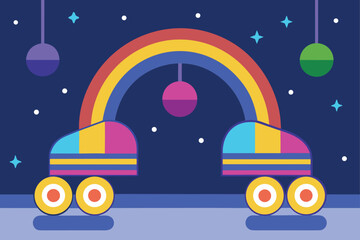 Disco Roller Rink With Glitter Balls