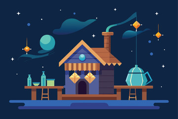 Fantasy Tavern At Edge Of The World