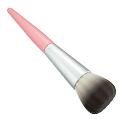 Elegant 3d pink powder brush for professional makeup artists high resolution transparent png photo