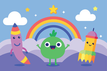 Kids Drawing Style Fantasy Universe