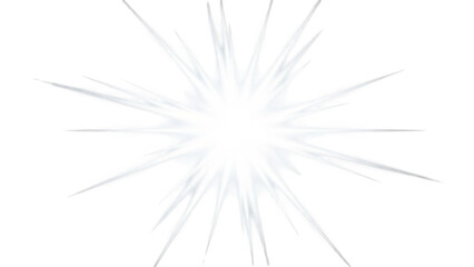 Bright sunburst isolated on transparent background