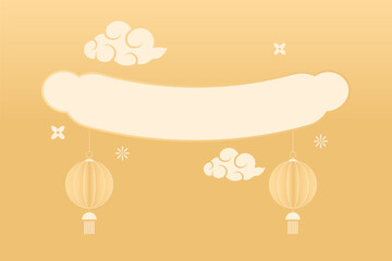 Happy Chinese new year 2026 , modern design set in red, gold and white colors , Year of the horse zodiac , Asia oriental traditional ornament, frame and border	
