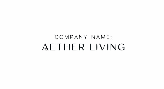 Aether Living Company Name Logo Text.