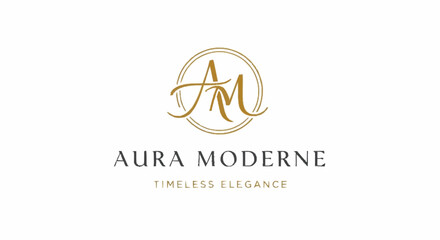 Obraz premium Aura Moderne Logo Timeless Elegance Design.