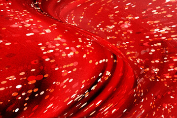 Vivid Red Abstract Curves With Light And Shadows For Creative Backgrounds And Design