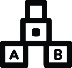 Kindergarten Toy Blocks Icon