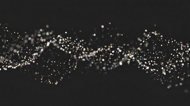 Iridescent Light Play Focus on the delicate interplay of light and shadow on the multifaceted, drifting glitter elements.