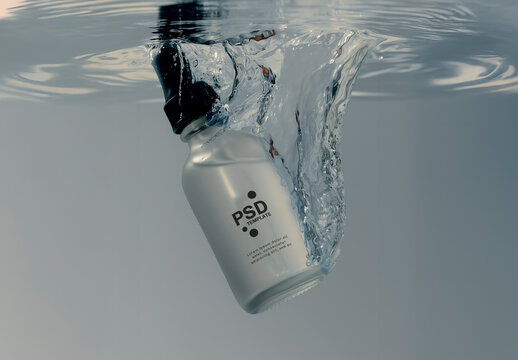 Frosted Glass Dropper Bottle Mockup