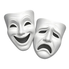 Theater mask isolated