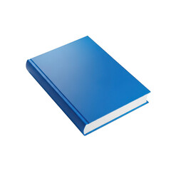 Blue closed book isolated on transparent background