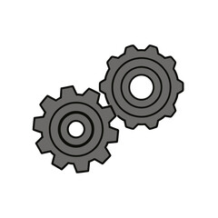 Mechanical Gears Interlocking 3d Icon