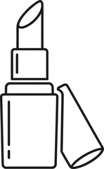 Obraz premium Lipstick tube with open cap and lipstick.