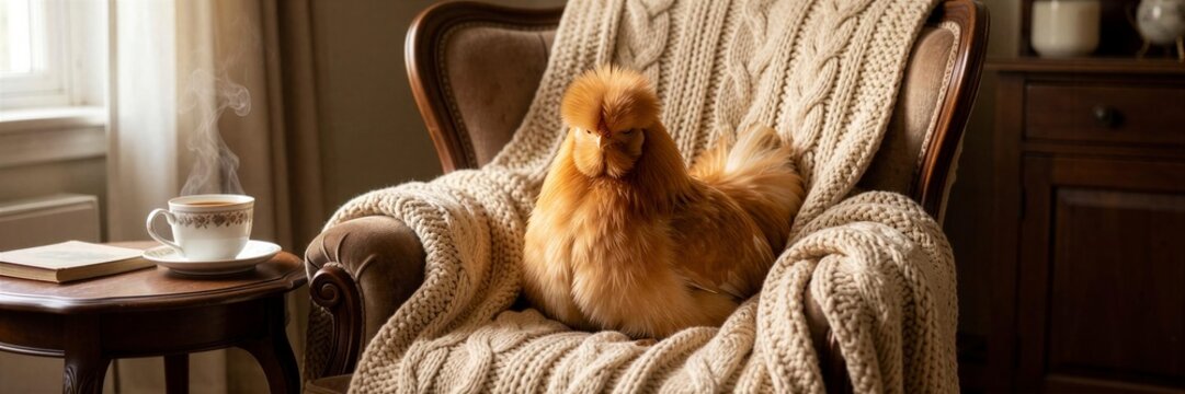 Cozy Chick in a Blanket Chair