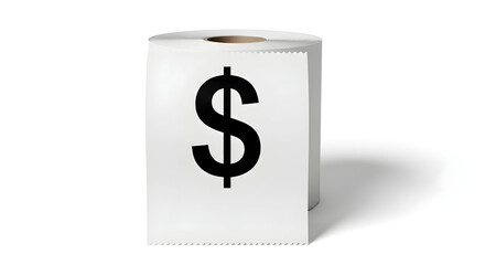 Obraz premium Roll of paper with dollar symbol