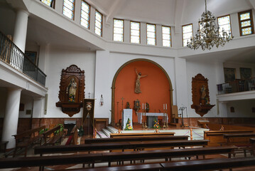 Vue int&eacute;rieure de la paroisse Notre-Dame du Mont-Carmel &agrave; Los Cristianos sur l'&icirc;le de Tenerife