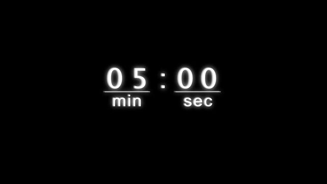 counting 57 minute timer animation. timer counting clock. 