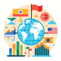 Obraz premium Global Finance and Investment Concepts