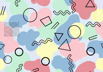 Modern Memphis Seamless Pattern