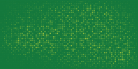 Dots halftone yellow green color pattern gradient texture background. vector