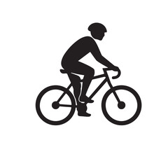 Obraz premium Bicycle Rider Silhouette Icon for Cycling Sport