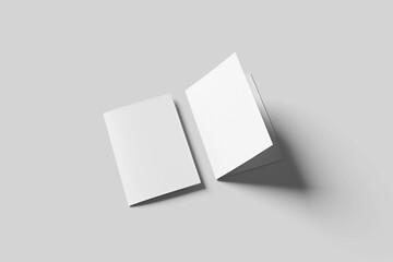 Blank A5 Bifold Brochure Mockup