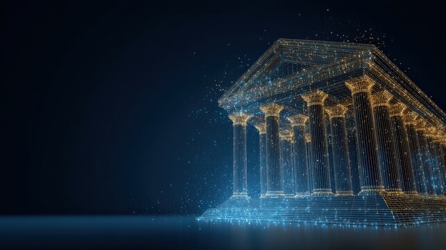 An image of a historic building in an impressive and elegant design, with a grand exterior architecture. ..Created with Generative AI, not depicting real subjects.