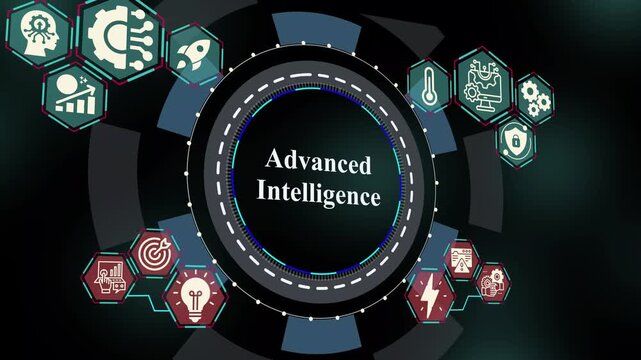 Advanced intelligence concept with next-level AI cognition, adaptive reasoning models, analytics visualization, and futuristic digital systems.