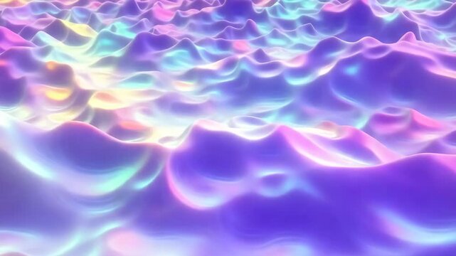 Smooth Flowing Liquid Wave Animation with Soft Glowing Colors and Vibrant Abstract Shapes for Motion Graphics Projects
