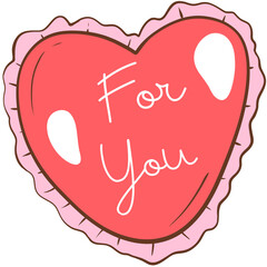 Cute Heart with For You Text 