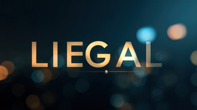 Golden word li egal on transparent