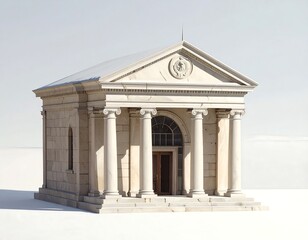 Fototapeta premium Architectural Marvel - A Detailed View of a Classical Building.