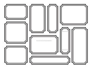 Vintage Ornamental Frame Set Classic Label Borders