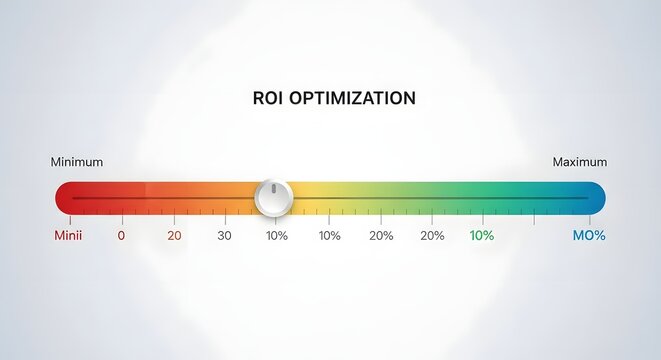 Business ROI optimization slider for maximum return on investment