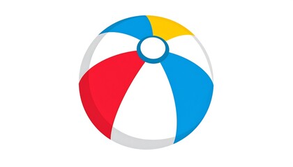 Colorful beach ball illustration for summer fun and recreation.