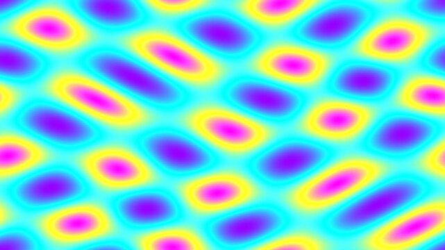 Vibrant seamless loop of colorful abstract pattern with glowing ovals and dynamic motion, symbolizing creativity and energy.
