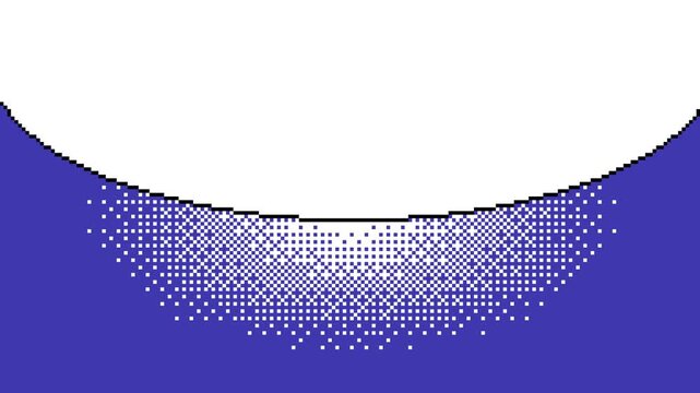 Abstract Comic Book Page Pixel Art Super Hero Background. Retro pop art dynamic style. Blue White colors, dynamic. Speech bubble scenes, motion graphics, and fun cartoon dialogue pop up