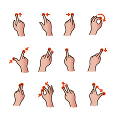 Cartoon hand palm gesture