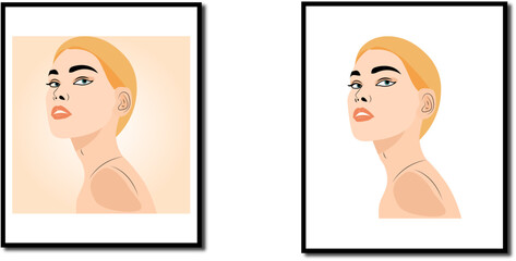 Minimal Female Portrait Vector Illustration © Sondip