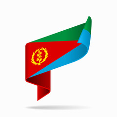 Eritrean flag ribbon icon for patriotic, cultural, or national-themed designs. Vector illustration.