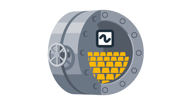 Safe Deposit Box with Gold Bars Inside.