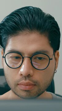 Vertical Screen : Closeup group Adult Asia male, female freelance meeting write prompt AI bot app program nomad, video game, talk strategy, discuss plan, user interface, data center desktop computer.