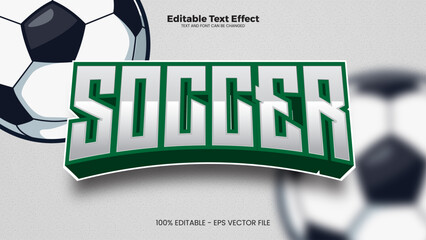 Soccer Editable text effect in modern trend style