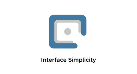 Simple Blue Square Logo Design Element.