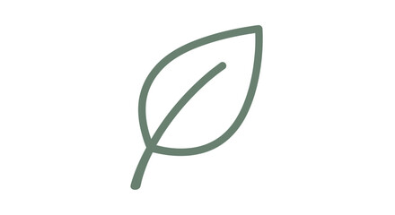 Simple green leaf icon design.