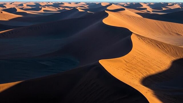 Aerial Desert Dunes - A Serene Landscape of Sand.