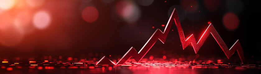 Investment Strategies Analyzed Red Stock Chart Trends in Financial Markets Data Visualization Market Insights Dynamic Environment Analytical Viewpoint