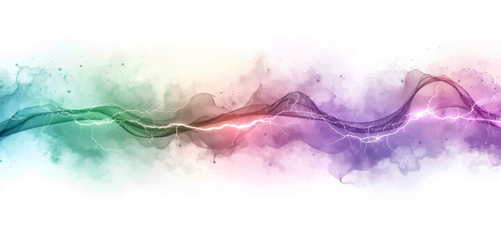 Abstract colorful ink smoke creates a pink watercolor cloud pattern with liquid waves like paint in water on a white paper texture